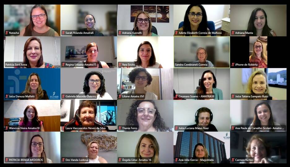 Evento telepresencial liderança mulher anamatra
